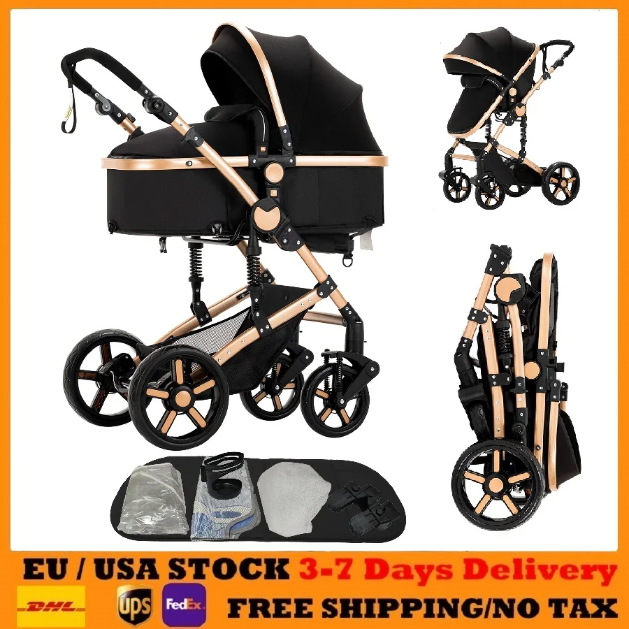 Kinderwagen 3-in-1 umwandelbare Kinderwagen Babyautos Kinderwagen Kinderwagen Kinderwagen Mutter Kinderwagen Kinderwagen mit Sanopy