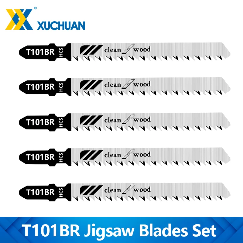 5 stücke T101BR Jigsaw Klingen High Carbon Stahl Jig Sägeblatt Für Schnelle Schneiden Holz T-Schaft Jigsaw Klingen hand Werkzeuge Image