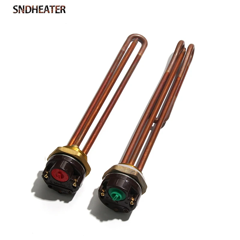 SNDHEATER DN32 250 V 50 Hz Elektrisches Warmwasserbereiterelement Thermostat Temperaturregelungsschalter 1,5 kW 2 kW 2,5 kW 3 kW 4 kW Vollkupfer