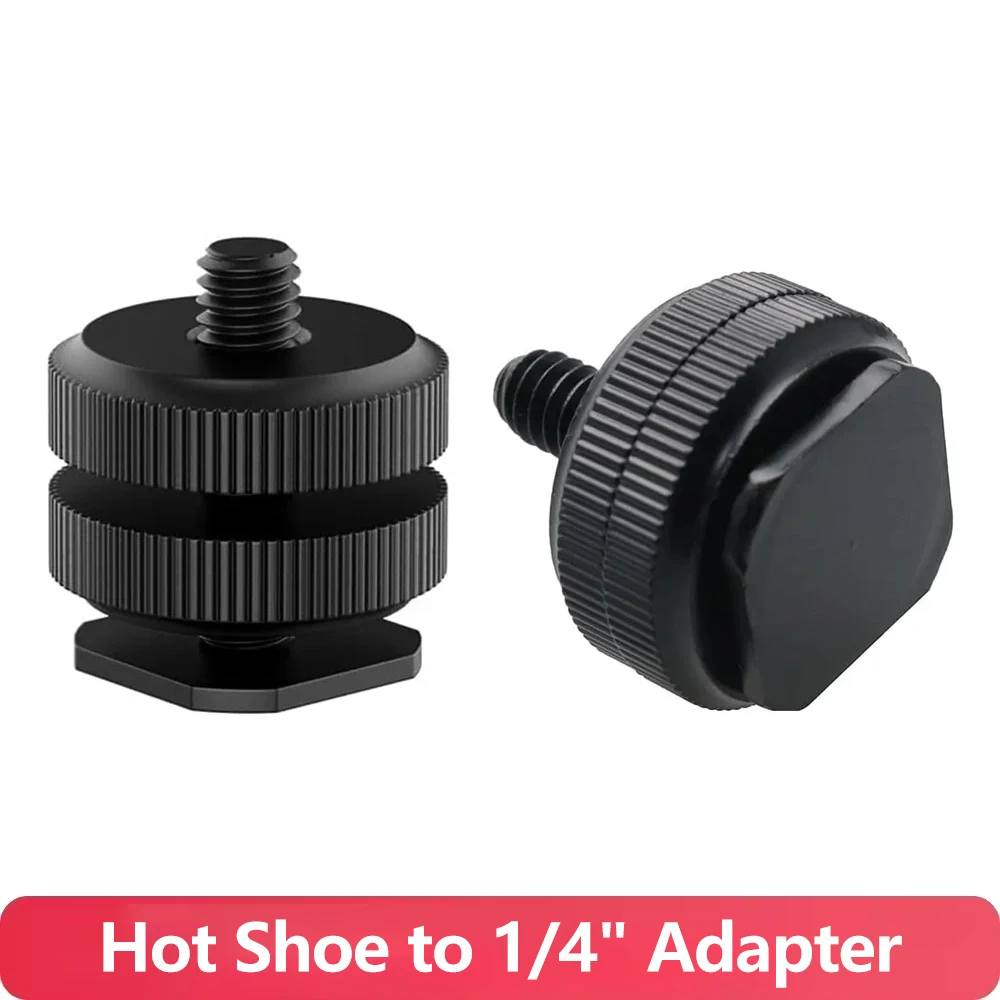 Aluminiumlegierung Blitzschuh auf 1/4-Zoll-Schraubenadapter Kaltplattenhalterung Konverter für DSLR-Kamera Blitz LED-Licht Monitor Mikrofon Image