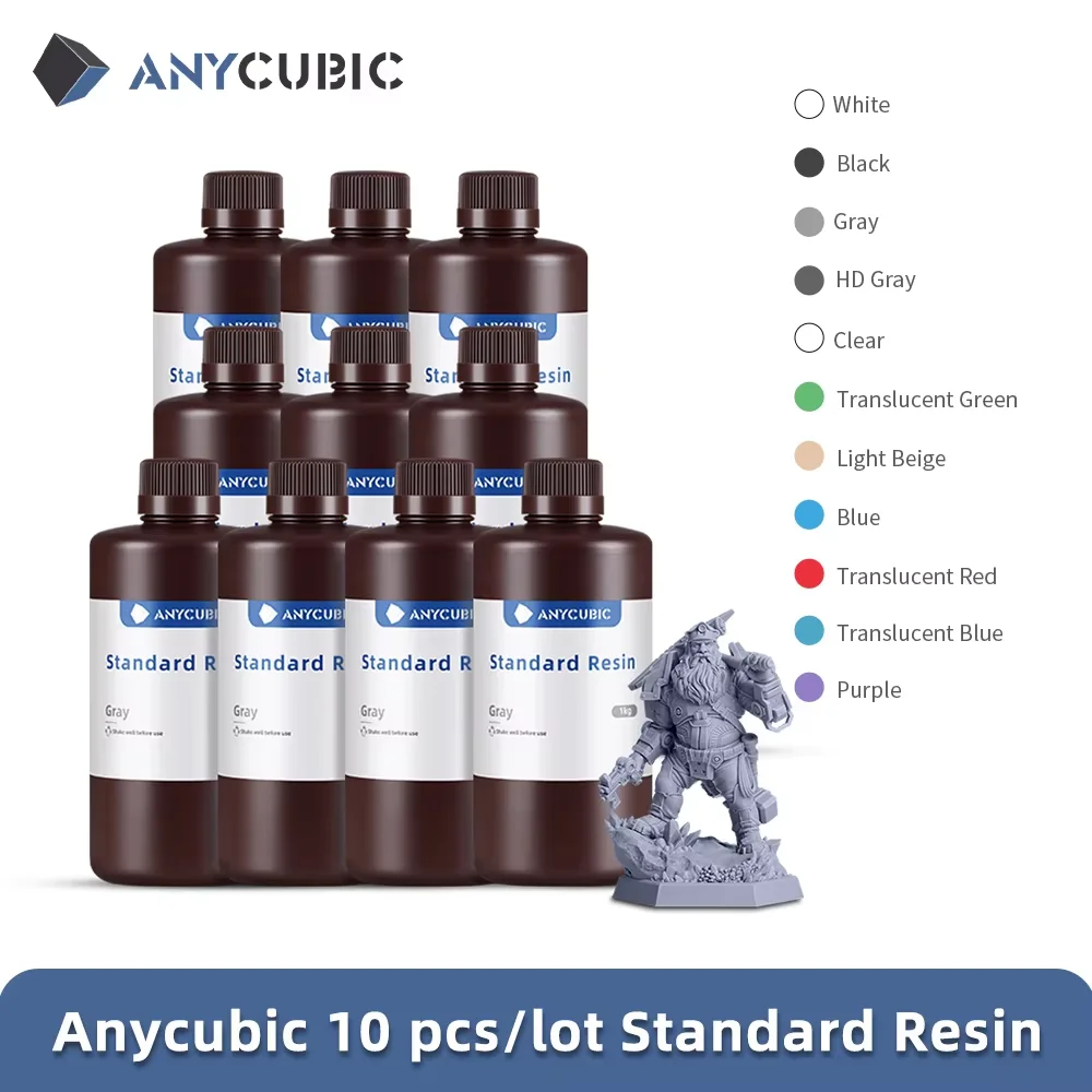 10 kg ANYCUBIC 405 nm Standardharz UV-Harz für Photon 3D-Drucker Hochpräzises UV-Photopolymerharz-Druckmaterial Image