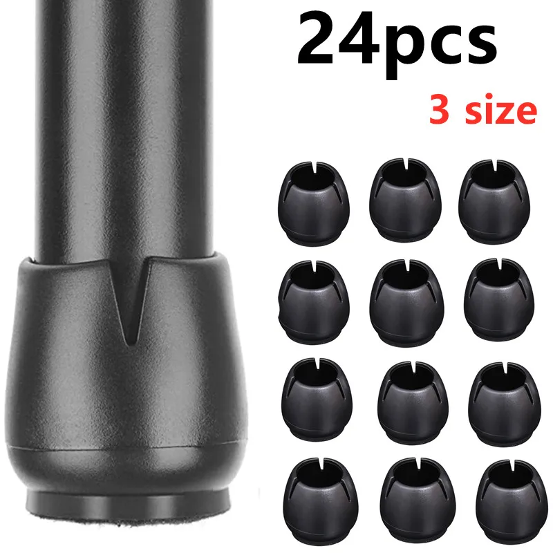 24Pcs Verbesserte Silikon Tisch Stuhl Bein Matte Nicht-slip Tisch Stuhl Bein Kappen Fuß Schutz Untere Abdeckung Pads holz Boden Schutz