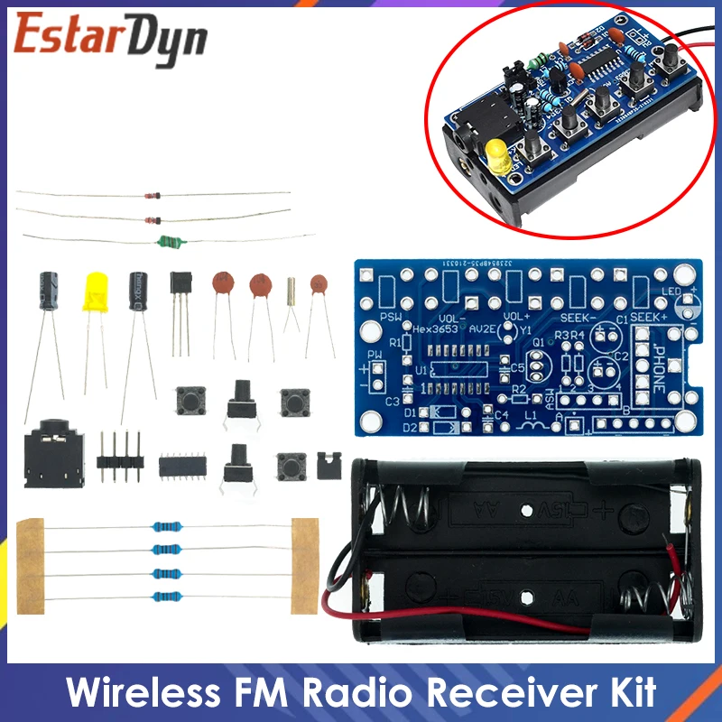 DIY elektronische Kits Wireless Stereo FM Radio Empfänger Modul PCB 76 MHz-108 MHz DC 1,8 V-3,6 V Image
