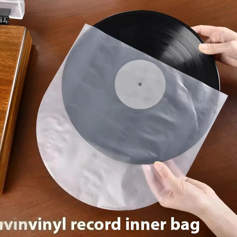 50 Stück 12 Zoll HDPE Vinyl-Platten-Innenhüllen Antistatische OPP-Kunststoff Verstärkte Schutzhüllen für Audio-Aufbewahrung Image