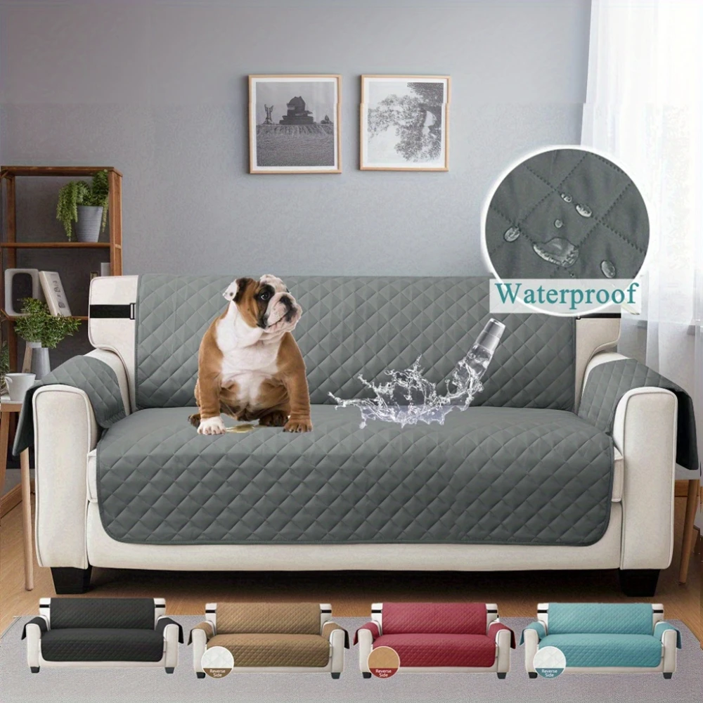 1 Stück wasserdichter Sofa-Couch-Schonbezug, 1/2/3/4-Sitzer-Sofabezug für Wohnzimmer, Haustierschutz, Sofabezug mit elastischem Riemen