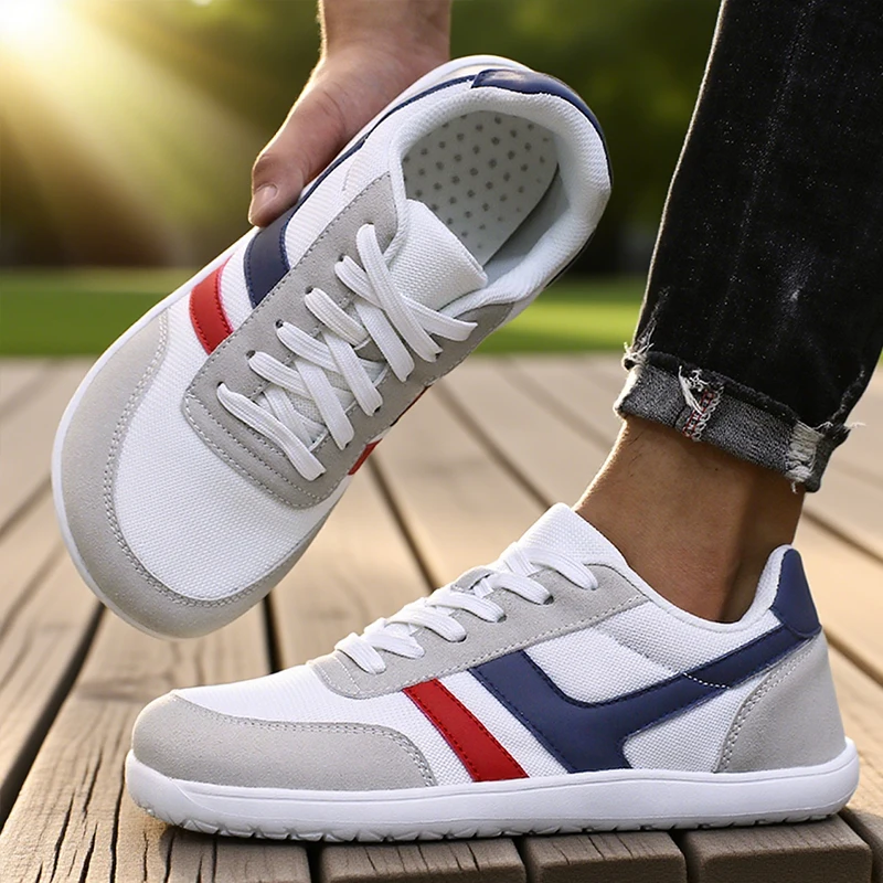 Tenis De Hombre Breite Zehen Box Barfuß Schuhe Minimalistischen Atmungsaktive Komfortable Outdoor Walking Schuh Sport Casual Blau Schuhe 2025