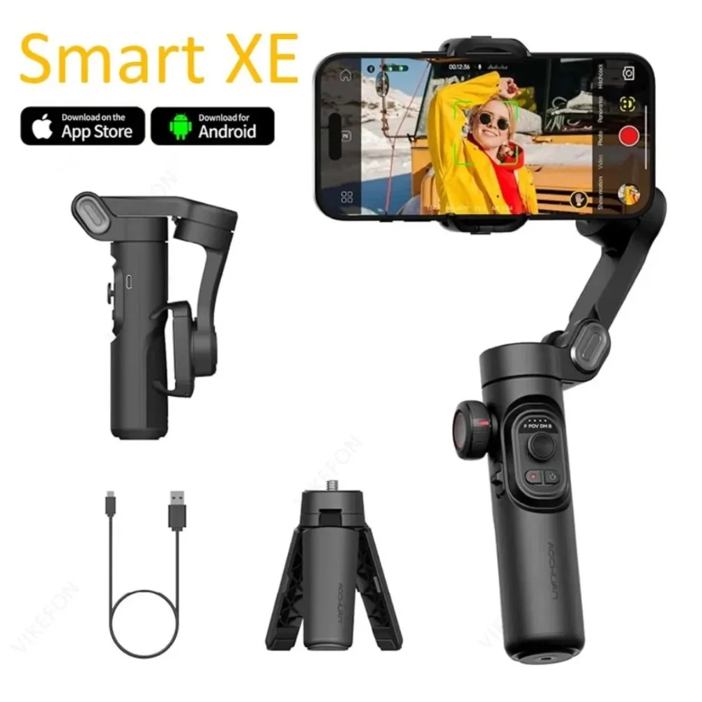 Smart XPro Smartphone 3-Achsen-Gimbal-Stabilisator für iPhone und Android Smartphones zum Filmen von Videos mit Fill-Light-Effekt.