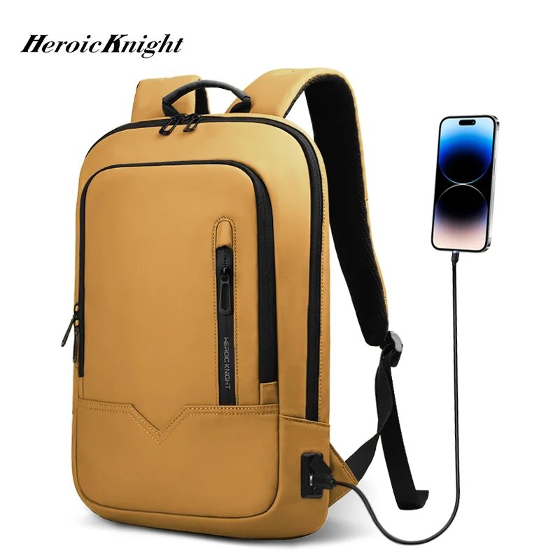 Heroic Knight Rucksack für Herren, multifunktional, Business, wasserdicht, schlank, Laptop-Rucksack, modisch, 15,6 Zoll, Reiserucksack für Arbeit, Schule Image