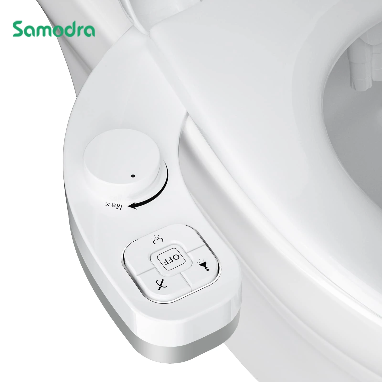 SAMODRA Nicht elektrisches Bidet – selbstreinigende Doppeldüse (vorne und hintere Waschung), Wasser-Bidet-Toilettensitzaufsatz