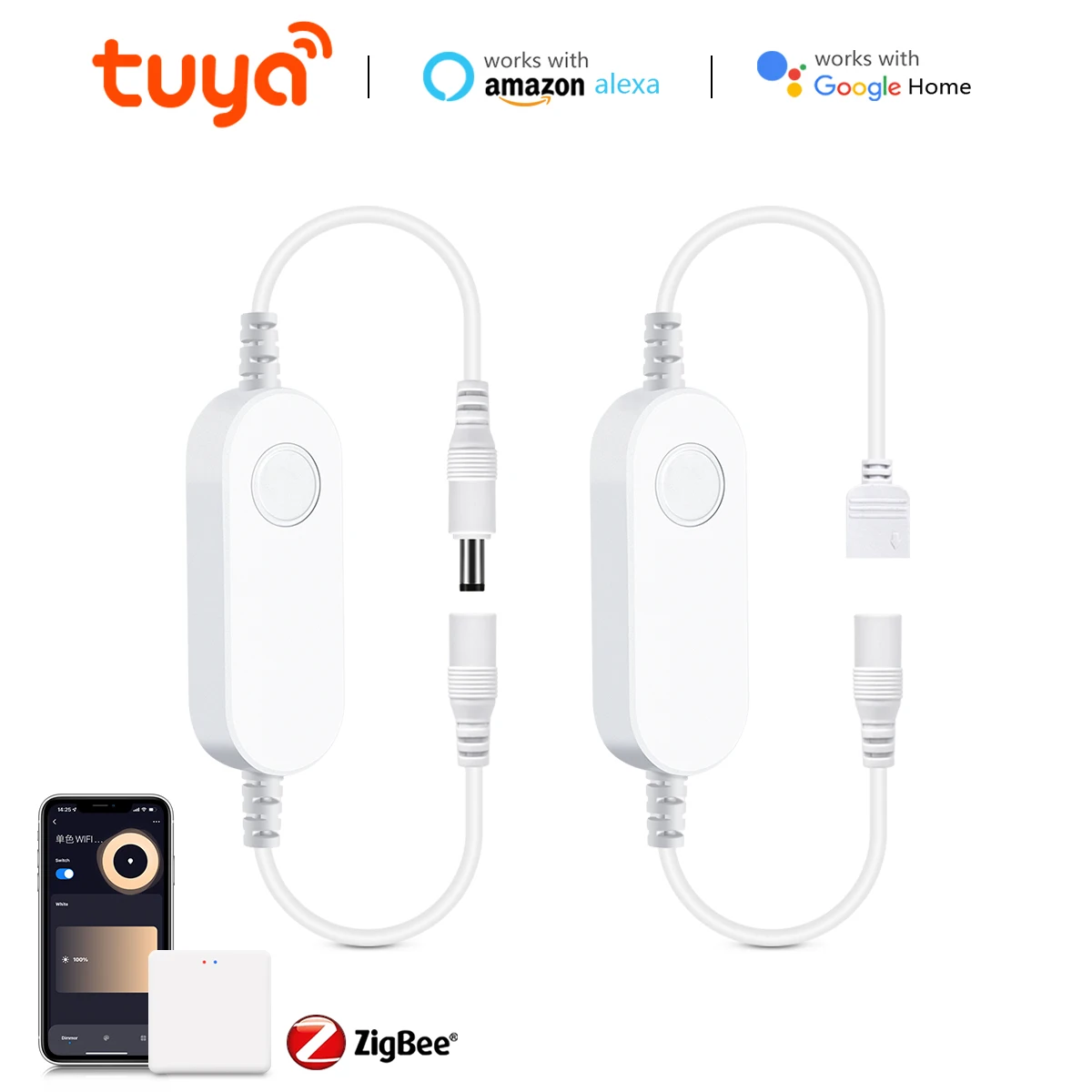 DC12V-24V Zigbee 3,0 WiFi LED Streifen Licht Controller CCT RGB Einfarbig Für Led Streifen Alexa Google Assistent Smartthings Image