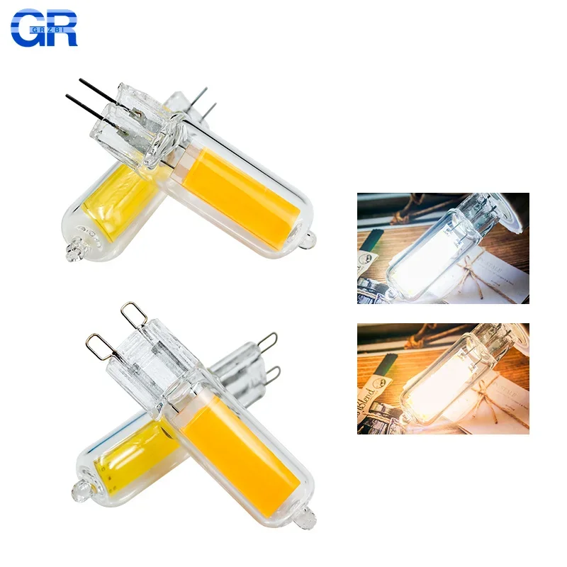 Hellste G9 LED Lampe G4 AC 220V 230V 240V 6W 9W Glas COB Led-lampe Warm/Kalt Weiß lampada led-strahler Ersetzen Halogen Licht