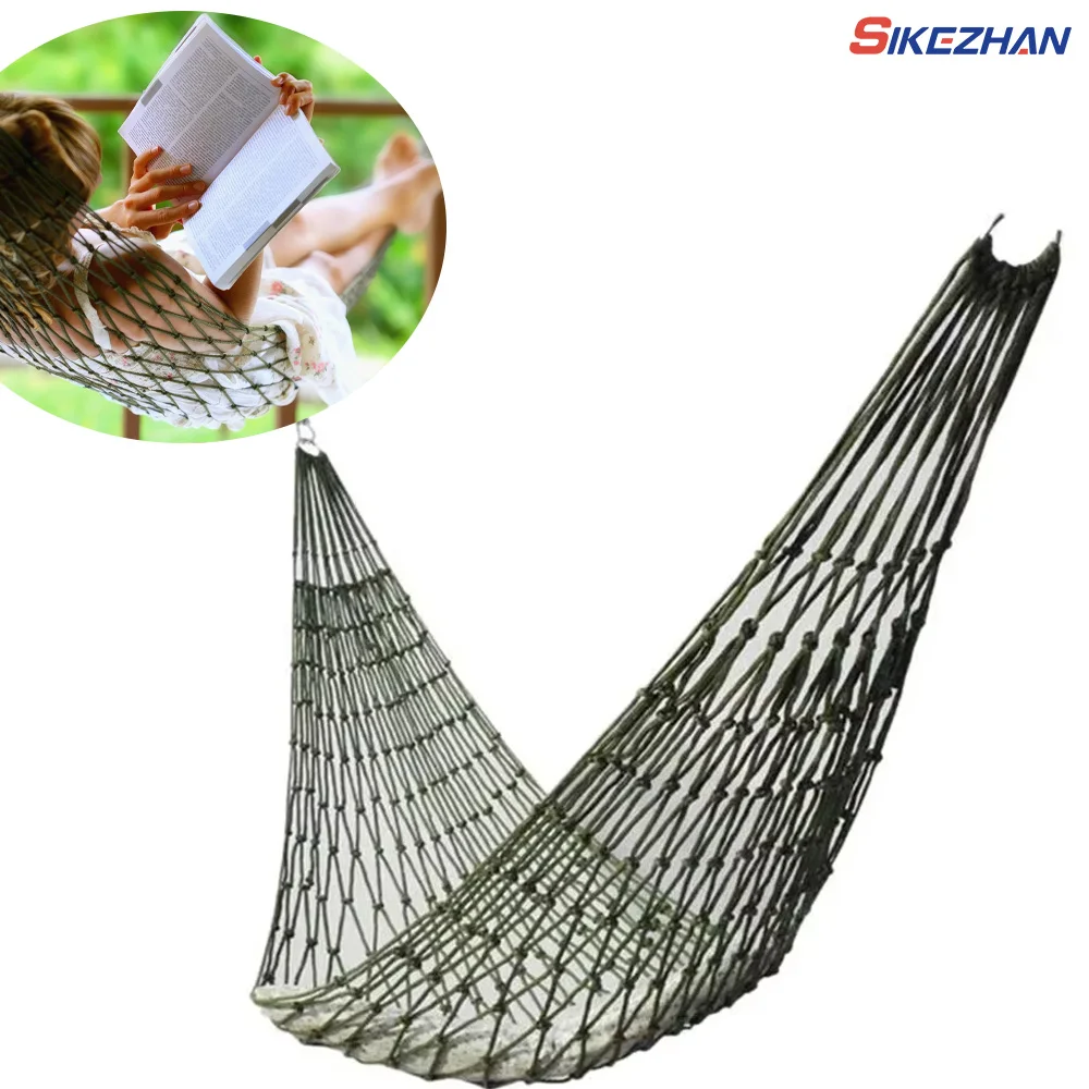 Garten Outdoor Verdickte Nylon Seil Hängematte Indoor Mesh Hängematte Tragbare Einfache Hängematte Schaukel Stuhl