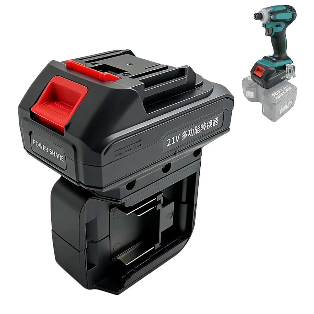 2-in-1-Batterieadapter für Makita 18V-Akkus, geeignet für Makita Schlagbohrschrauber, Schraubendreher (ohne Akku, ohne Werkzeug) Image
