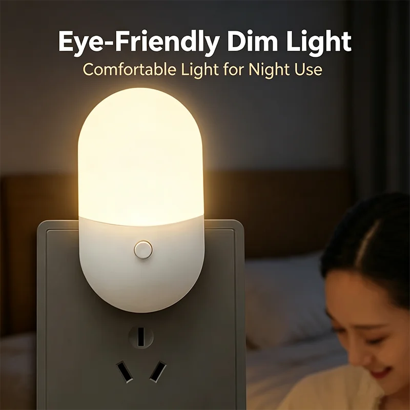 Led Mini Nachtlicht Schalter Plug-In Led Licht Augenschutz Nachtlicht Lampe Verwendung Für Nacht Baby Fütterung Wohnzimmer