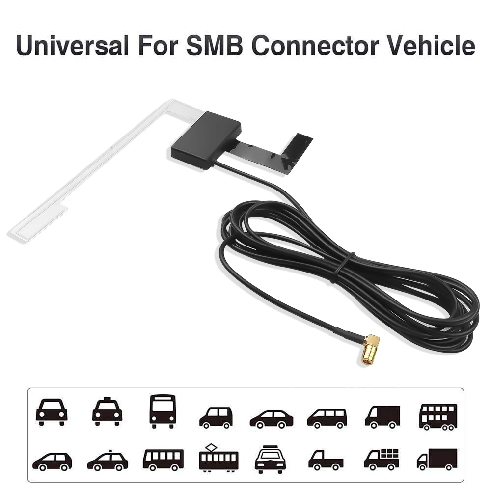DAB/DAB+ Autoradio Head Unit Antenne Antenne Windschutzscheibenmontage SMB Stecker Signalempfang Europa DAB DAB+ Signalempfänger Image