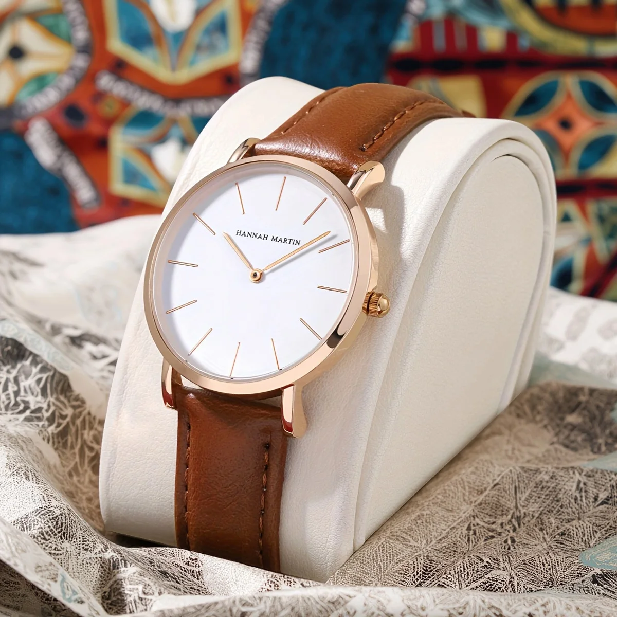 HANNAH MARTIN Top Marke Frauen Wasserdichte Armbanduhren 36mm Mode Luxus Ultra Dünne Leder Kreative Rose Gold Damen Uhren