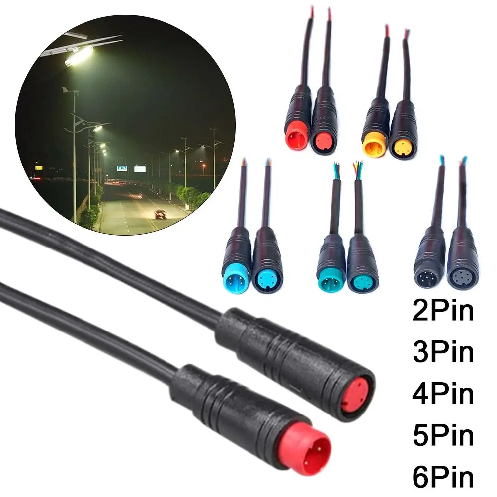LED-Leistungs signal leitung 2/3//6-poliges m8-Signalsteckerkabel Stecker Buchse wasserdichter Stecker Outdoor-E-Bike-Stecker Kabel Image