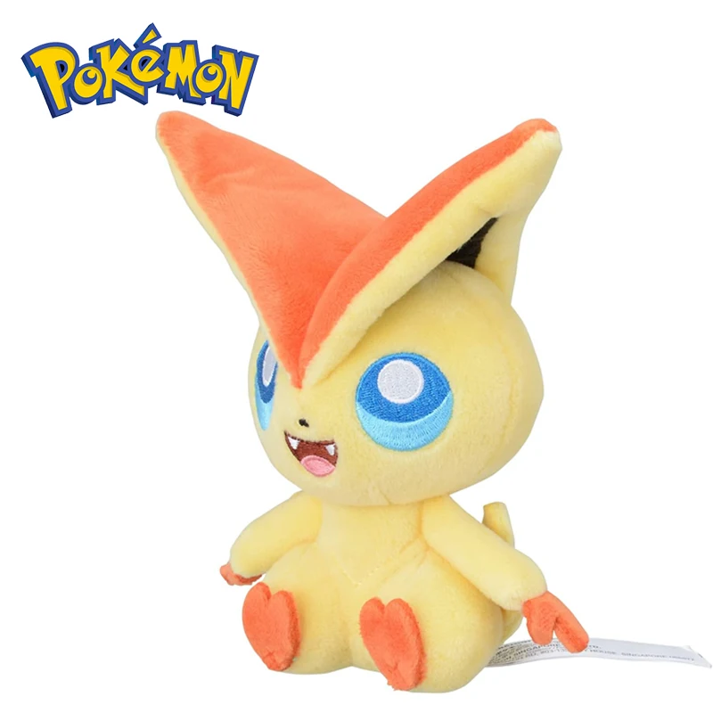 Kawaii # 494 Victini Plüschtiere Cartoon-Plüschpuppen Dekokissen Geburtstagsgeschenk für Kinder Freunde Jungen Heimdekoration Image