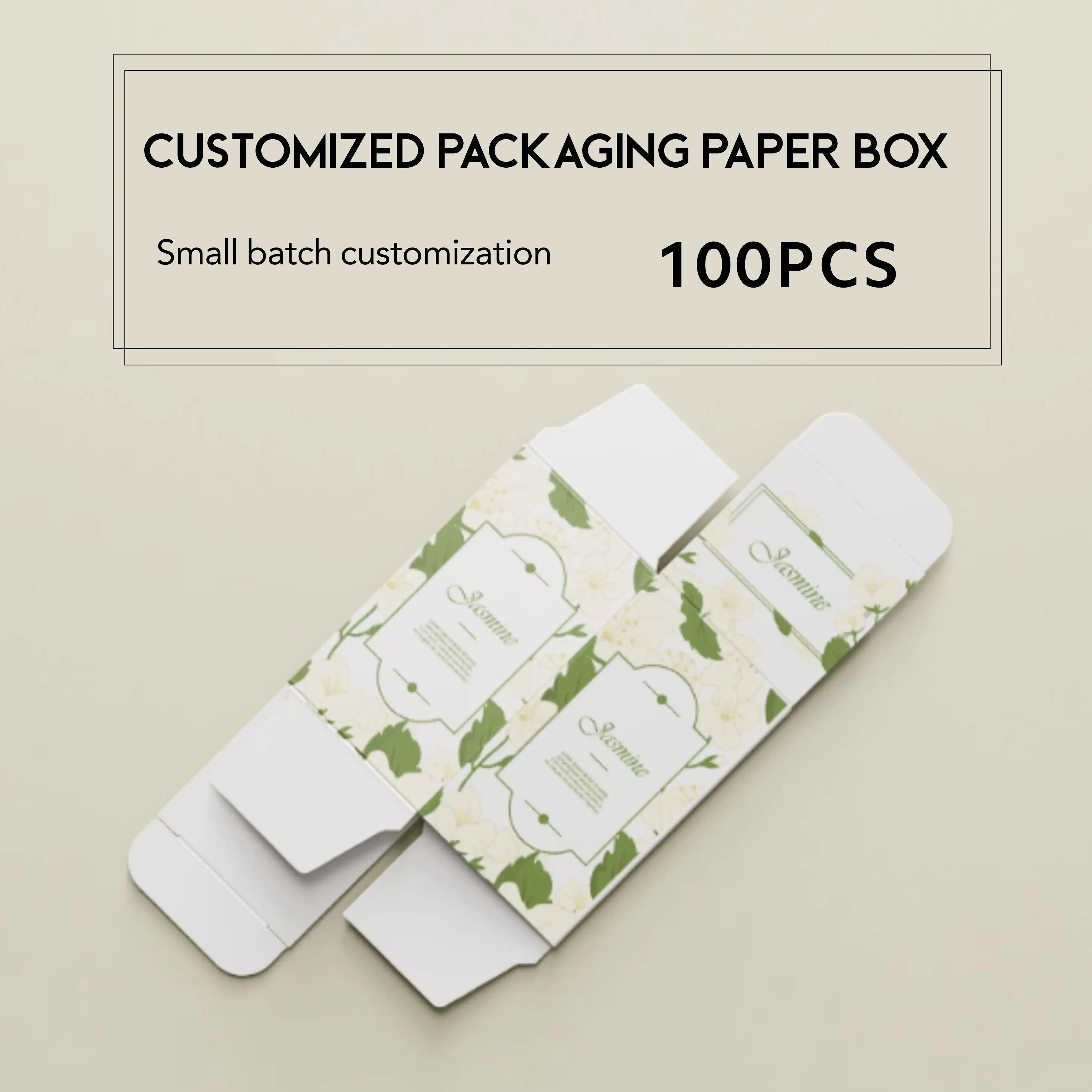 Maßgeschneiderte Verpackungsbox, Farbbox-Design, kleines weißes Kartenprodukt, Produktion von Papierboxen, Druck-Geschenkbox-Logo Image