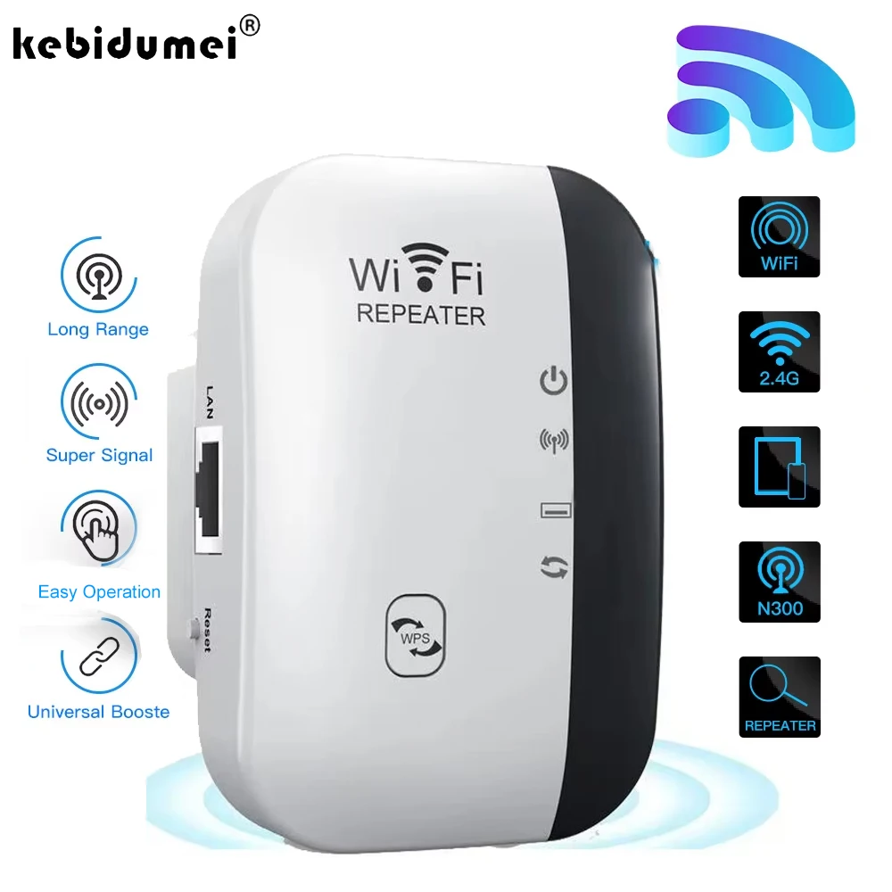300Mbps Wireless WIFI Repeater 2,4G Router Wifi Range Extender Wi-Fi Signal Verstärker 802,11 N Netzwerk Karte Adapter für PC Image