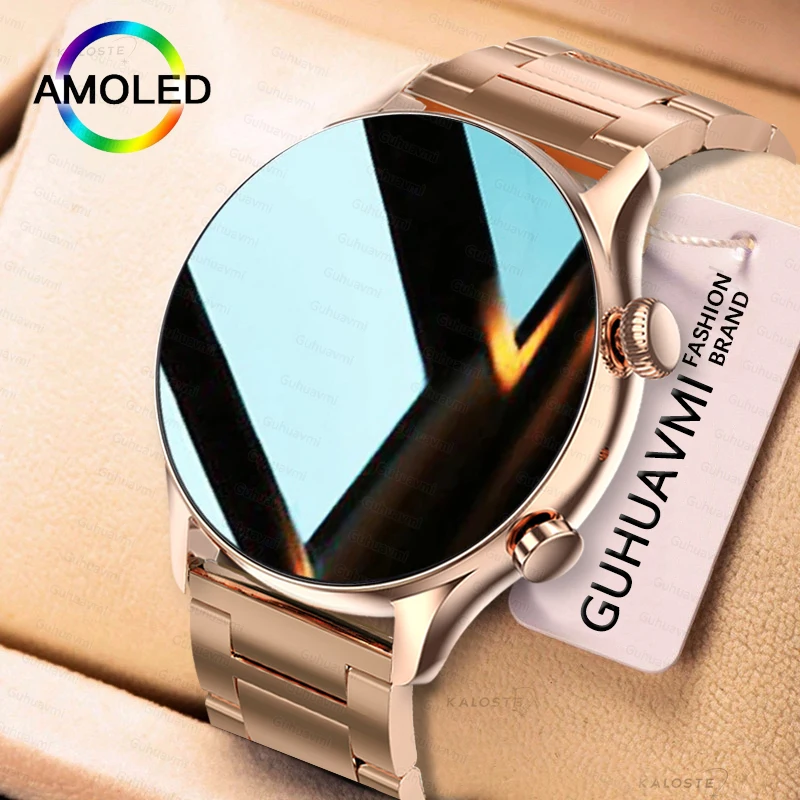 2026 Neue Smartwatch für Damen AMOLED HD-Bildschirm Always-On-Display Bluetooth-Anruf IP68 Wasserdicht GPS Smartwatch für Herren für Android iOS