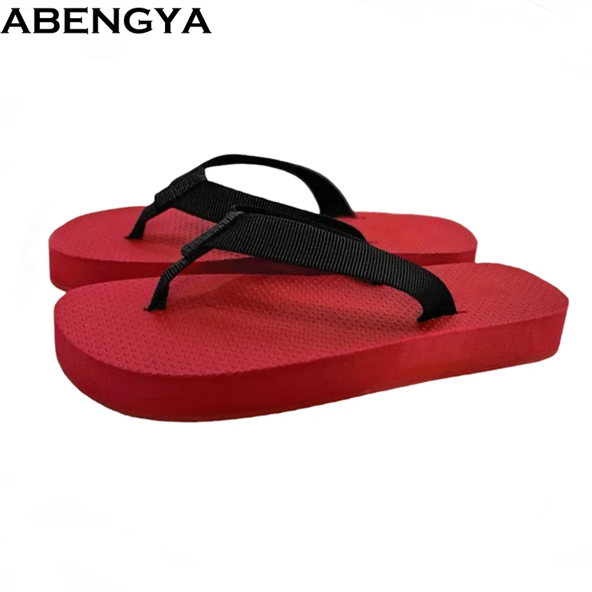 Heißer Verkauf Sommer FlipFlops Plattform Flache Hausschuhe Für Frauen Dicke Rote Sohle Maultiere Casual Strand Rutschen Wohnungen Casual Schuhe Für Frauen