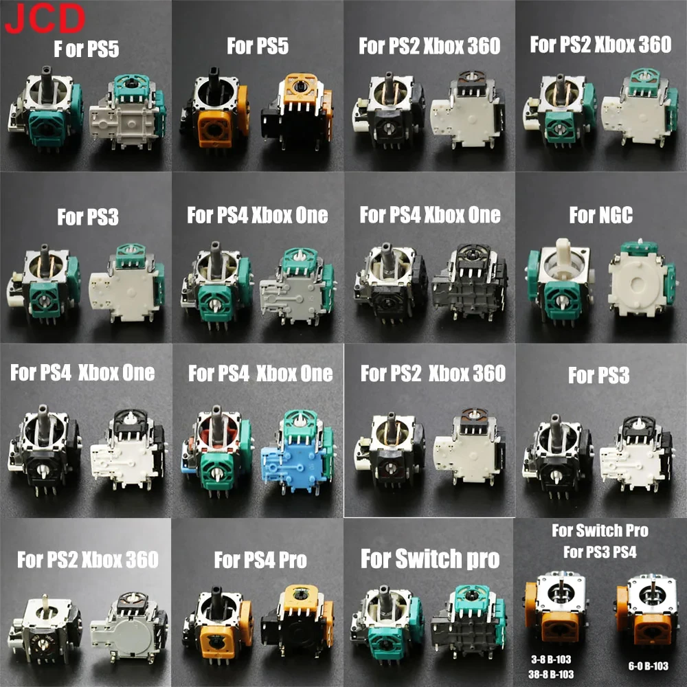 JCD 2pc 3D Analog Griffe sticks Joystick Stick Modul Rocker Für Xbox one Xbox 360 Controller Für PS2 PS3 PS4 PRO NGC Schalter Pro Image