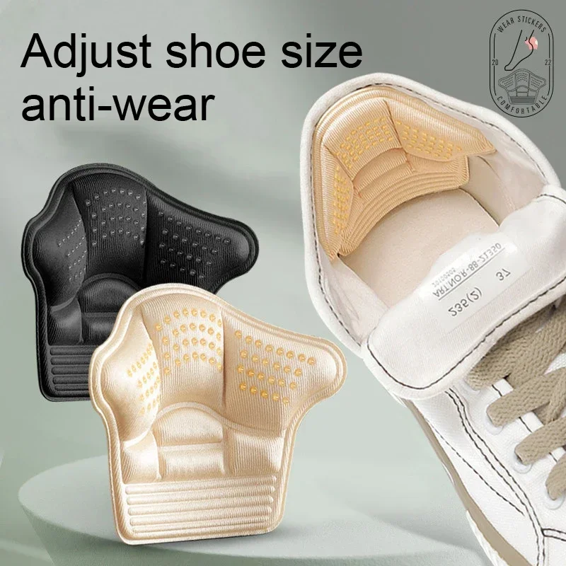 1 Paar Fersenaufkleber, Fersenschutz, Sneaker, schrumpfende Größe, Einlegesohlen, verschleißfeste Füße, Schuhpolster, Größe anpassen, hoch, sehr gepolsterte Einsätze