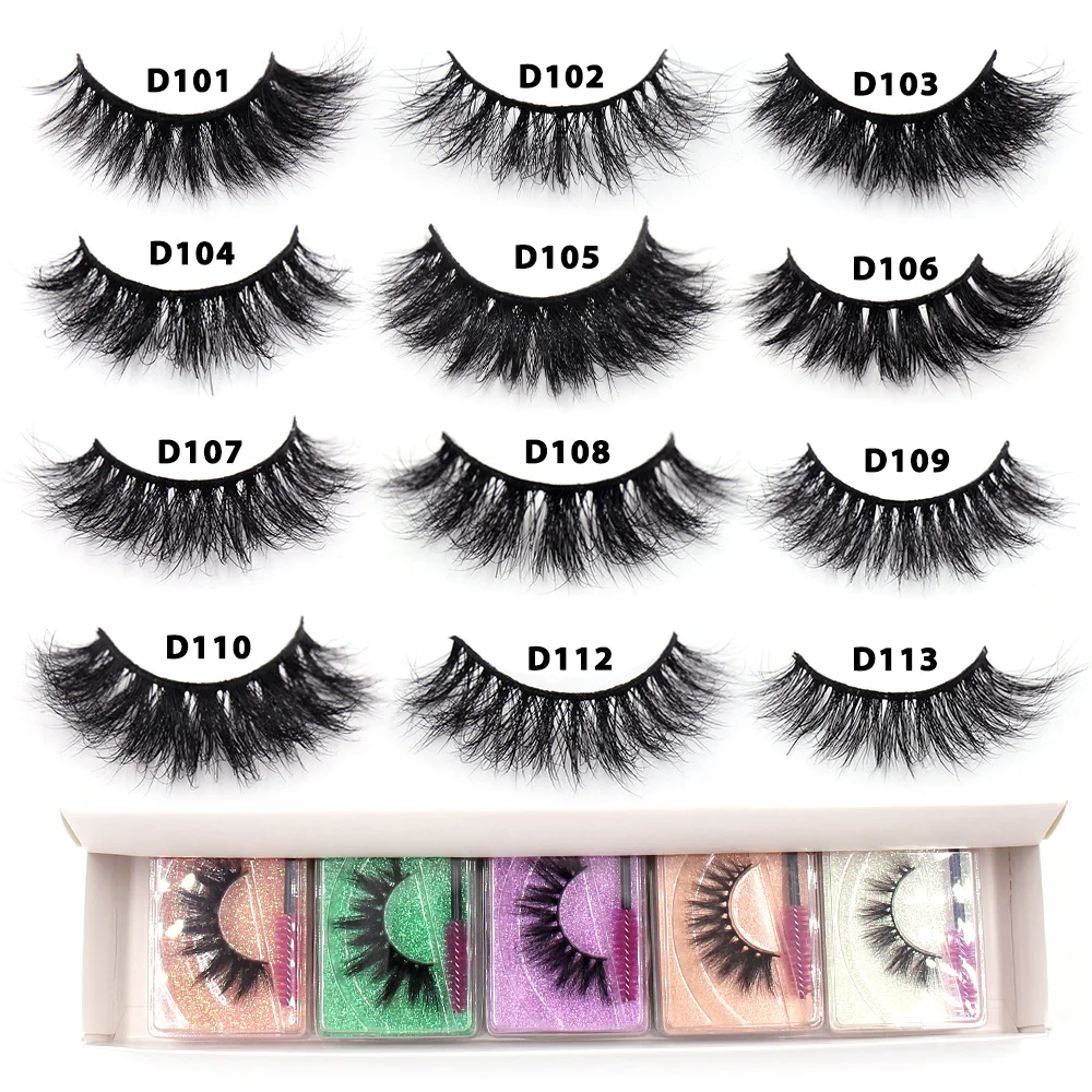 Nerz Wimpern Großhandel 10/50/100/3D Wimpern Set Luxus Dramatische Volumen 3D Falsche Wimpern In Groß bunte Karte Falsche Auge Lashe Image