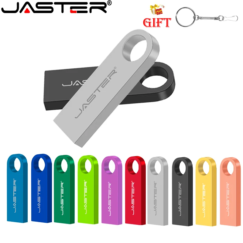 USB-Flash-Laufwerk 128 GB Pendrive 128 GB Memory Stick 32 GB 4 GB Metall 64 GB Pen Drive 8 GB USB-Stick 16 GB kostenlose Kette USB-Flash-Laufwerke Image