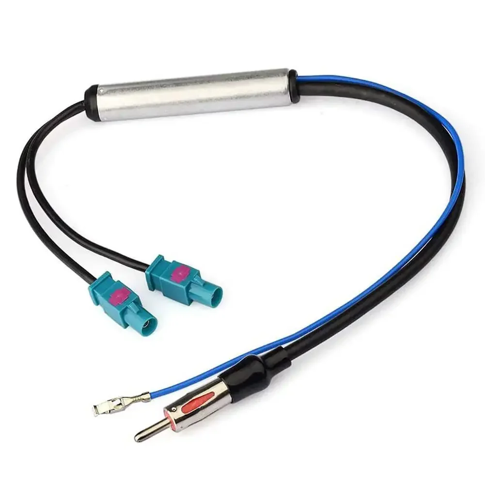Auto Spezielle Radio Antenne AM/FM Audio Radio Signal Verstärker Dual Fakra RF Radio Antenne Antenne Adapter Für AUDI 18,1' Image