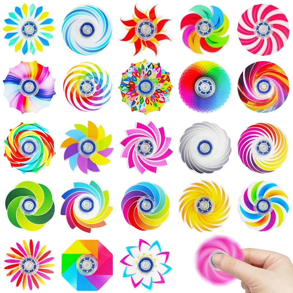 24 Stück Mini-Fidget-Spinner, Angst- und Stressabbau, sensorisches Spielzeug für ADHS, Geburtstagsgeschenke, Partygeschenke, Klassenzimmerpreise, Zubehör Image