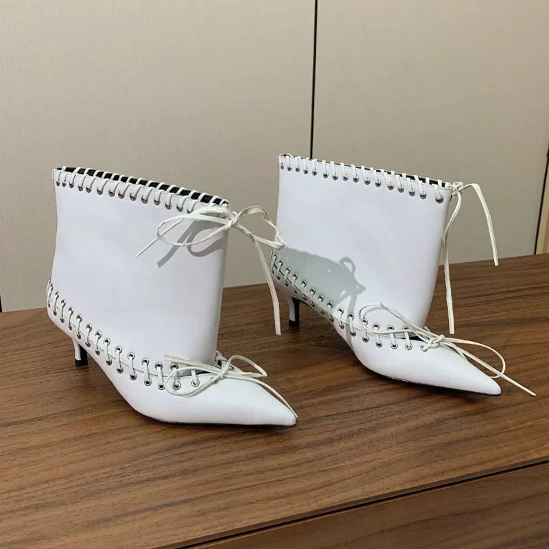 6,5 cm Ferse Kurze Stiefel Mode Vielseitig Coole Frauen Stiefel Frauen Schuhe Damen Schuhe Botas De Mujer Spitz Modische Schnalle