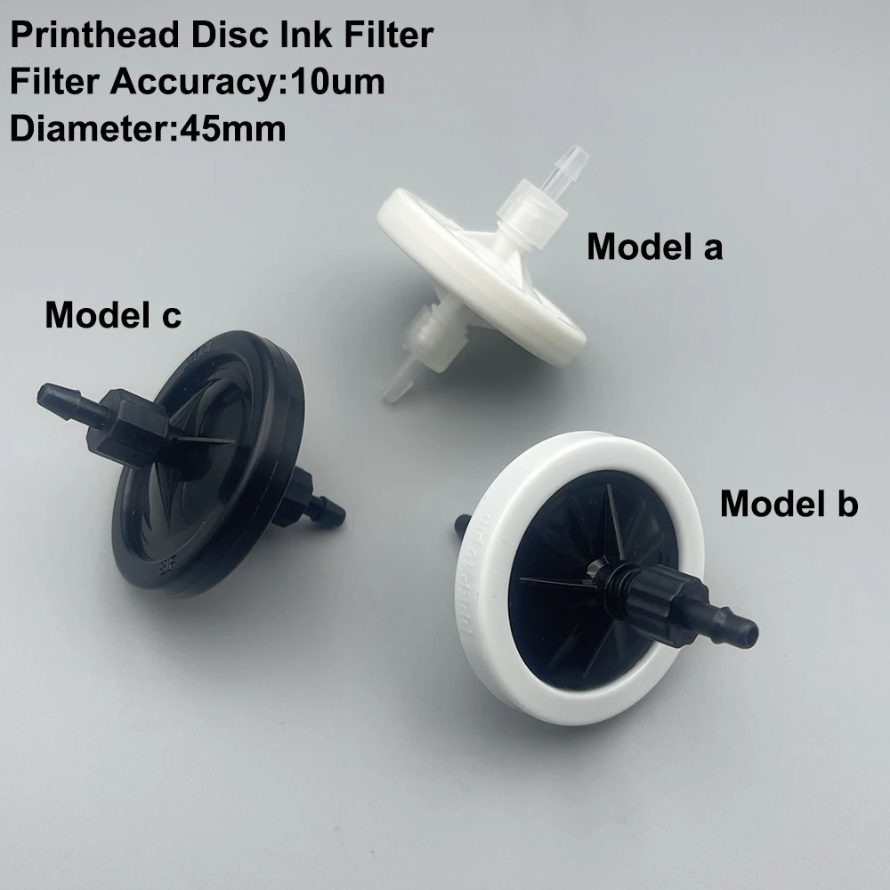 10 Stück Lösungsmittel UV-Drucker Disc Tinten filter 10um 45mm für epson dx5 dx7 xp600 tx800 i3200 4720 5113 konica ricoh Druckkopf filter Image