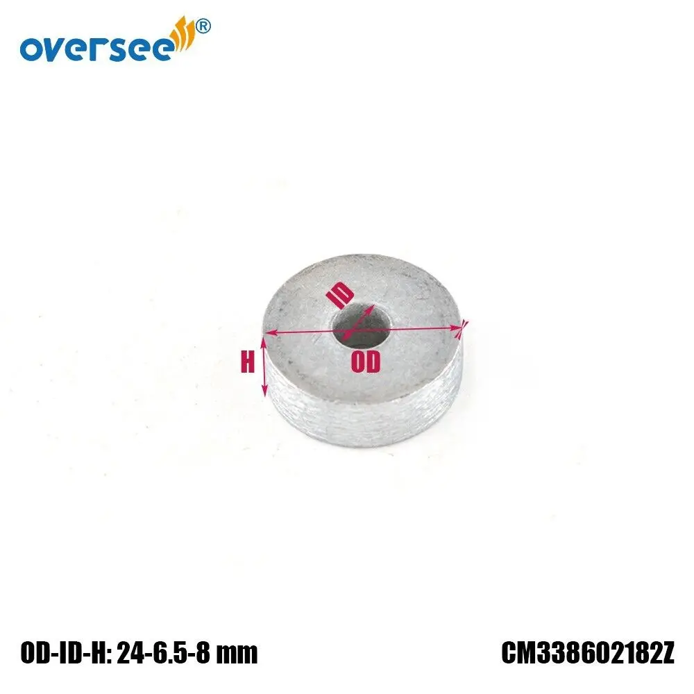338-60218 zink Anode Für TOHATSU Außenbordmotor MFS 2,5 HP Zu 40HP 338-60218-2;338602182M Image