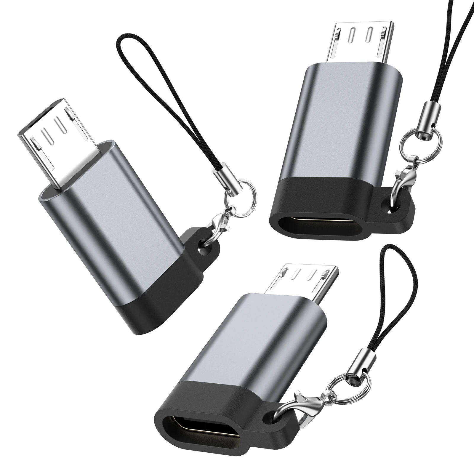 1-3 Stück weiblich Typ-C auf Micro USB Stecker Adapter für Xiaomi Redmi Huawei Typ-C Micro USB Ladegerät Adapter Konverter Image