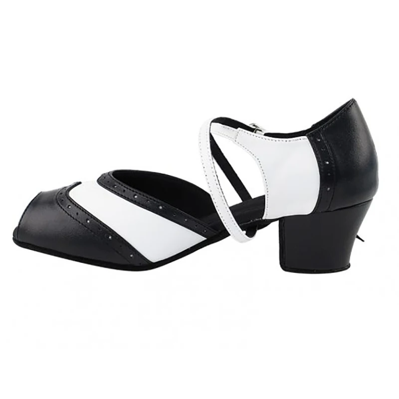 Evkoo dance DIY Praxis Frauen Tanz schuhe schwarz Leder Latin Ballsaal Schuhe Mädchen Latin Salsa Tango Party Tanz schuhe Fabrik