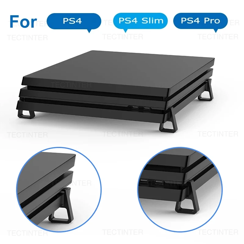 4Pcs Kühlung Horizontale Version Kühlung Halter Stehen Für PS4/Slim/Pro Konsole Zubehör Anti-Slip Basis Flache-montiert Halterung Image