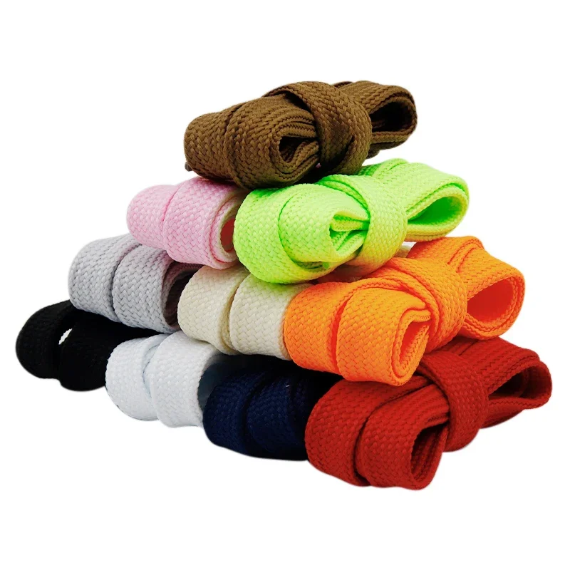 Verbreiterte, 18 mm breite, doppellagige, breite Schnürsenkel für Turnschuhe, einfarbig, flach, fette Schnürsenkel, Air Queen-Schuhe, Force-Schnürsenkel