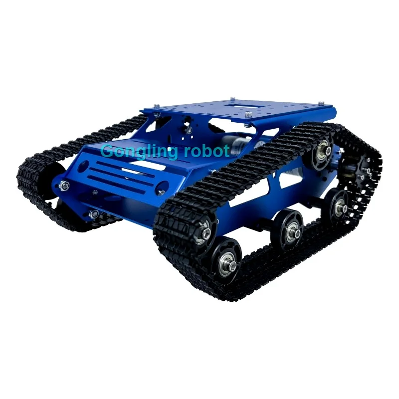 Smart Robot Car Tank Chassis Kit Aluminiumlegierung Große Plattform mit 2WD Motoren für Arduino/Raspberry Pi DIY Fernbedienung Roboter Image