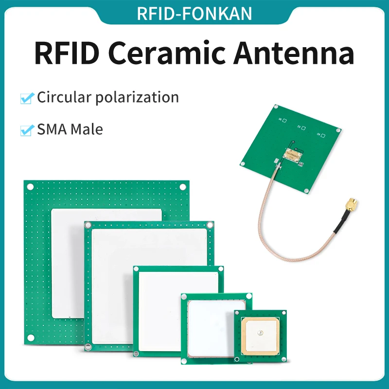 Zirkularpolarisation 1/3/4/5/5,5 dBi UHF RFID-Keramikantenne RFID-Antenne für RFID-Lesemodul Image