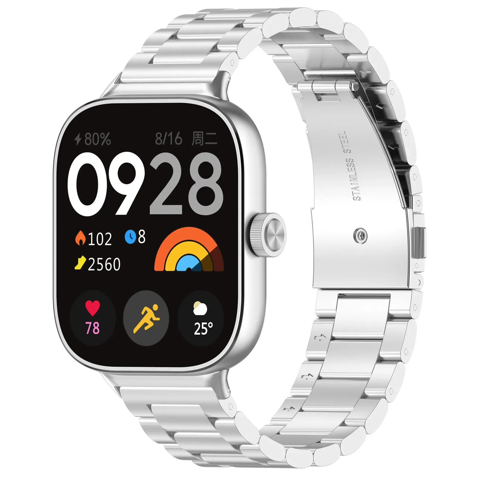 Metallarmband für Redmi Watch 5/Redmi Watch 4, verstellbares Edelstahlarmband für Xiaomi Mi Band 9 Pro/Mi Band 8 Pro Armband Image