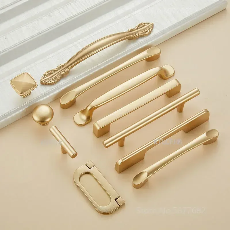 Küchenschrankknopf, quadratisch, U-Typ, Gold, Schrank, Schublade, Schranktür, Hardware, europäischer Mode-Aluminium-Hausgriff