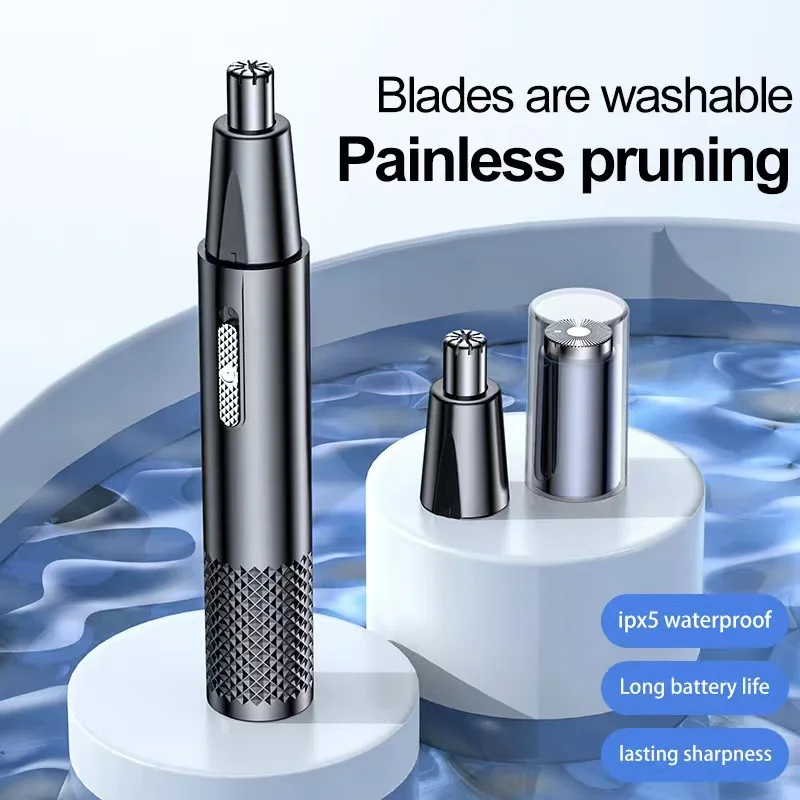 Nasen haars ch neider USB wiederauf ladbarer Trimmer für Nase und Haar Metall rasierer Elektro rasierer Trim Nasen haar für Frauen und Männer Image