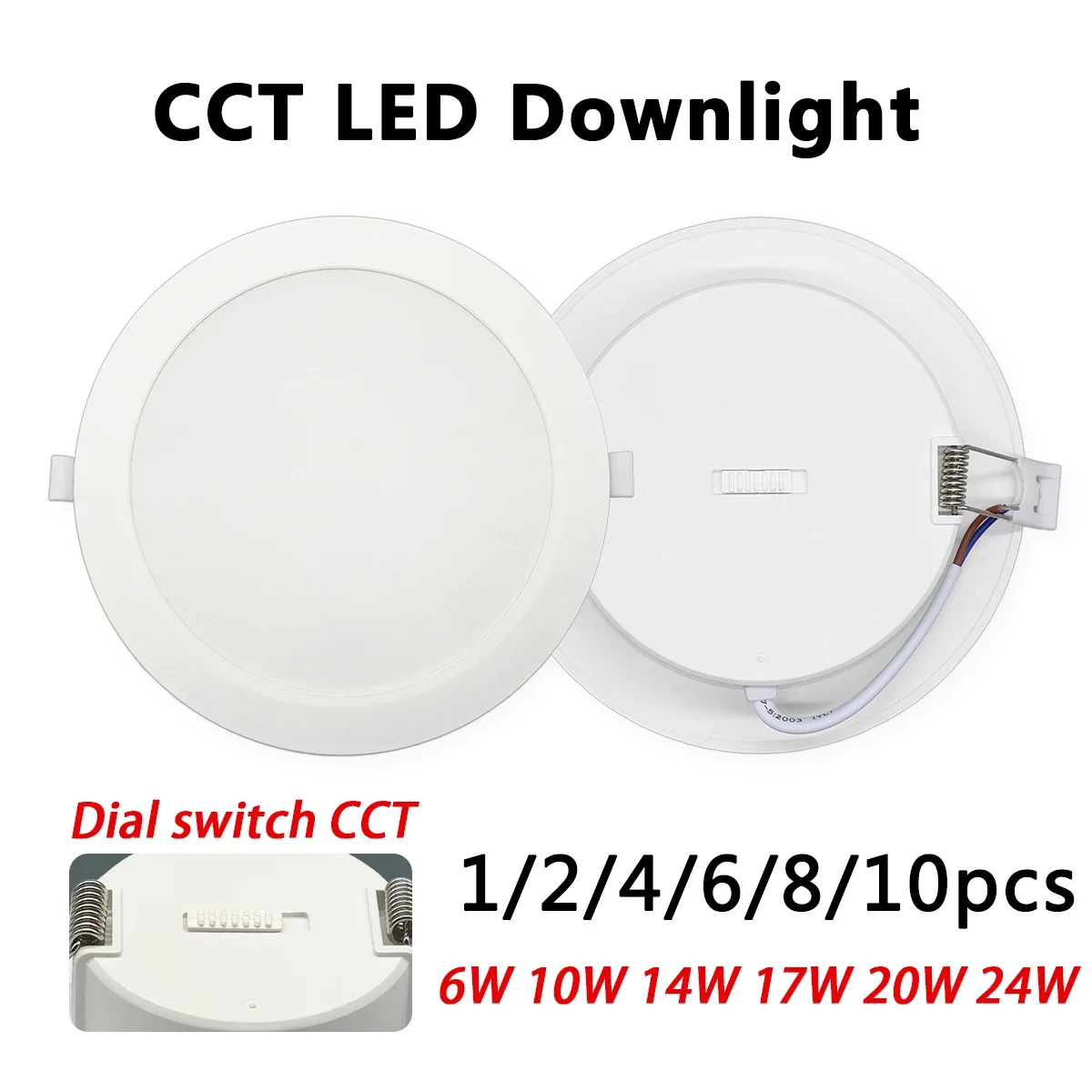 1-10 stücke 24W 20W 17W 14W 10W 6W LED Deckenleuchte Runde CCT Downlight ändern farbe 3000K 4000K 6000K innen beleuchtung für hause