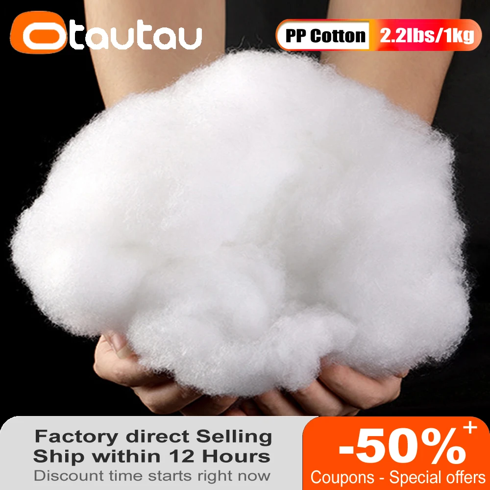 Otautau 1kg pp Baumwolle Polyester hochela tische Öko 3d Hohl füller für Kissen Plüsch Spielzeug Puppe Sitzsack Schlafs ofa Kissen ot001 Image