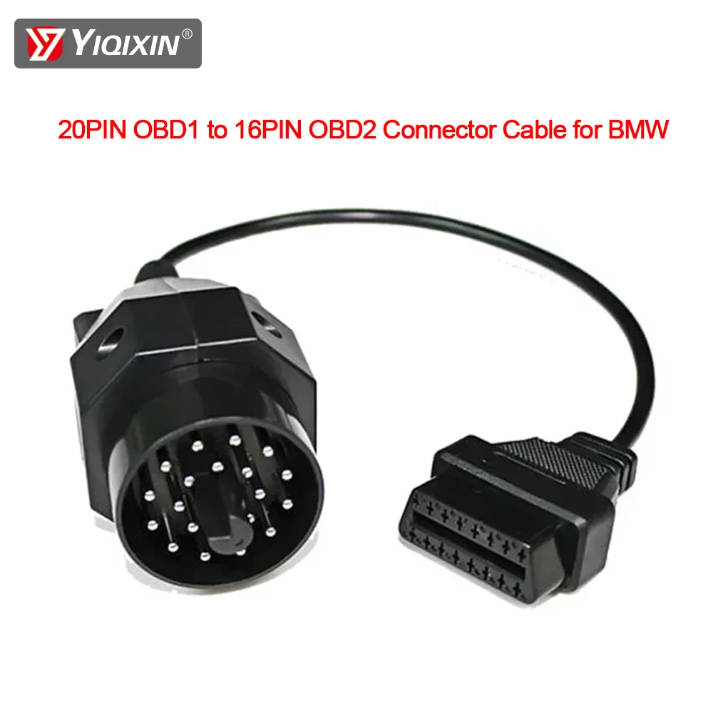 OBDII Adapter Für BMW E36 E39 E30 F20 X5 Z3 E53 i3 Für BMW 20 Pin zu OBD2 16 PIN Interface Kabel stecker Auto Diagnose Kabel Image