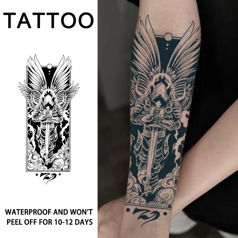 1 Stück Judgment Angel wasserdichte temporäre Tattoo-Aufkleber, langlebig, wasserdicht für ein bis zwei Wochen, geeignet für Arm, Bein. Image