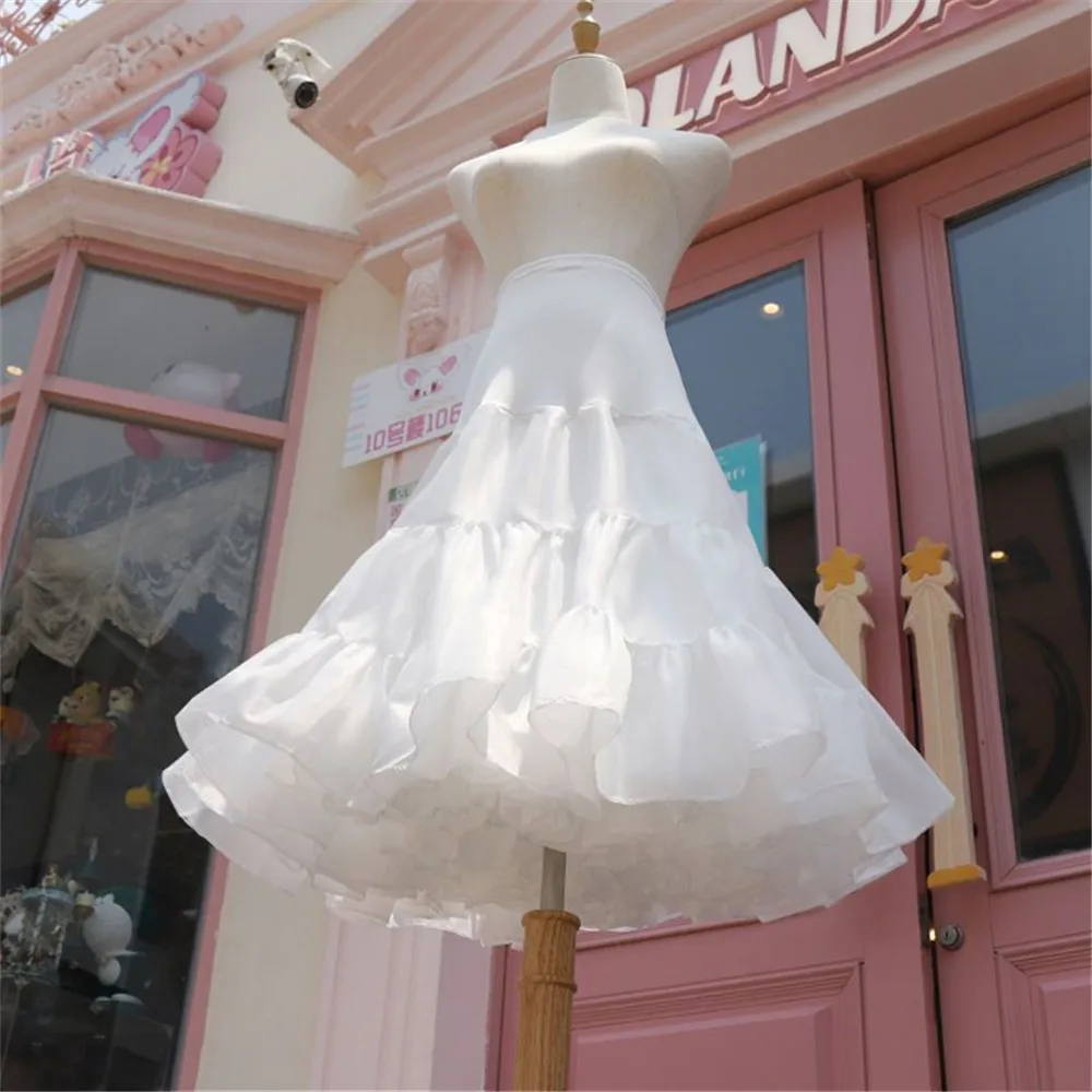 Meistverkaufter kurzer Organza-Petticoat, Krinoline, Vintage-Stil, Hochzeit, Braut-Petticoats für Damen, Kleider, gelber Unterrock, Rockabilly