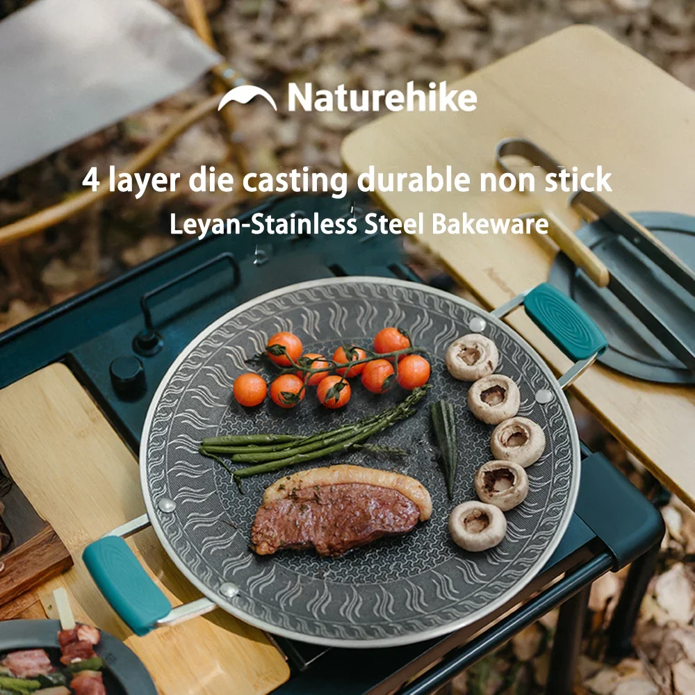 Naturehike 316 Edelstahl Camping-Grillpfanne mit Antihaftbeschichtung und Wabenstruktur Image